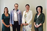 vlnr: Margarete Schlemmer und Christoph Limm (beide niedergelassene europäische Rechtsanwälte), Präsidentin RA Dr. Birgit Streif und RA Mag. Iris Tinzl