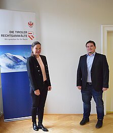 Bei der Angelobung: Präsidentin Dr. Birgit Streif und MMag. Thomas Lechner 
